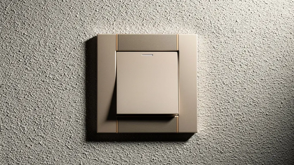 Interrupteur design moderne encastré dans un mur avec finition élégante