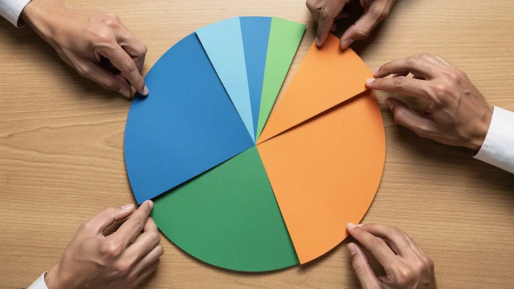 Graphique circulaire montrant la répartition des tantièmes dans une copropriété avec zones colorées pour illustrer les différents seuils de majorité
