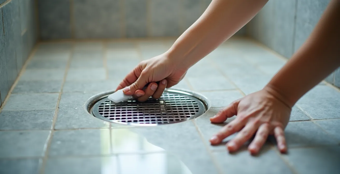 Siphon de douche italienne avec grille amovible en acier inoxydable